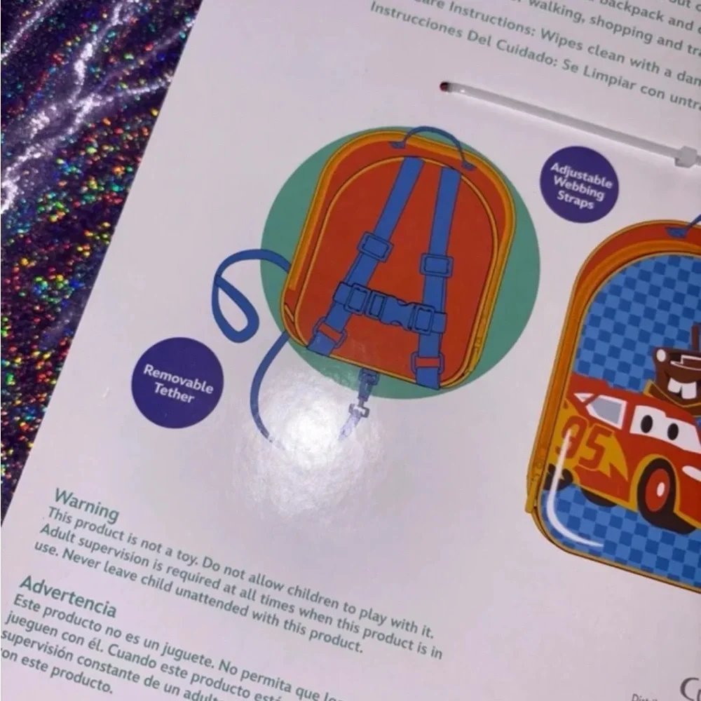 Disney Cars Toddler Backpack Harness